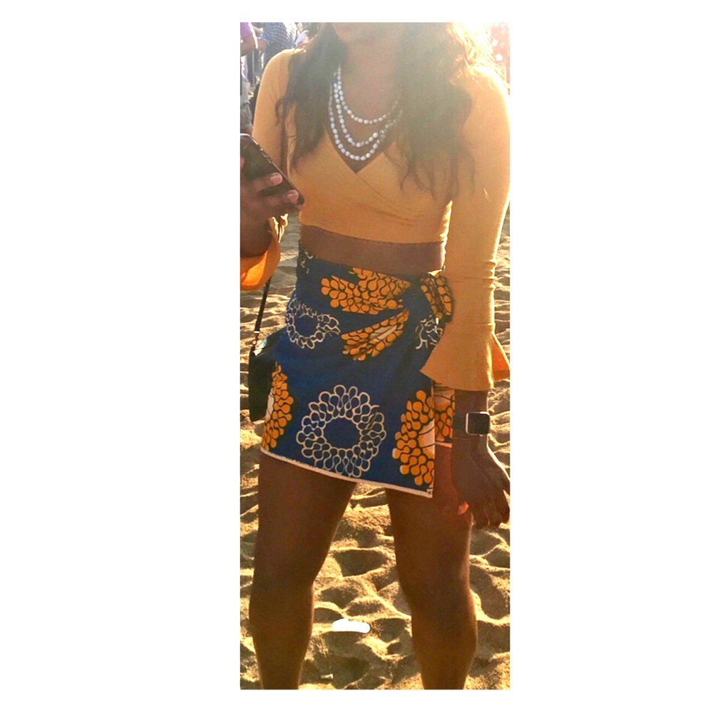 Golden Yellow Bell-Sleeve Crop Top